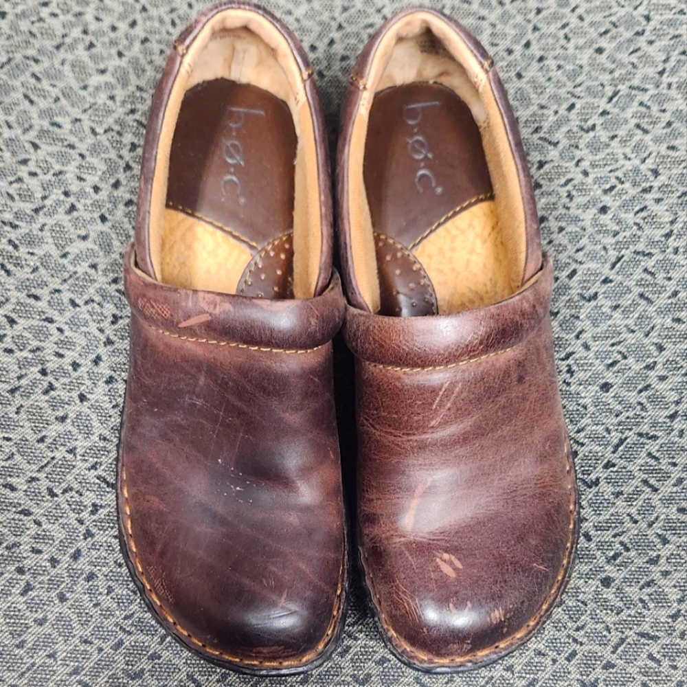 b.o.c Leather Clogs 6.5